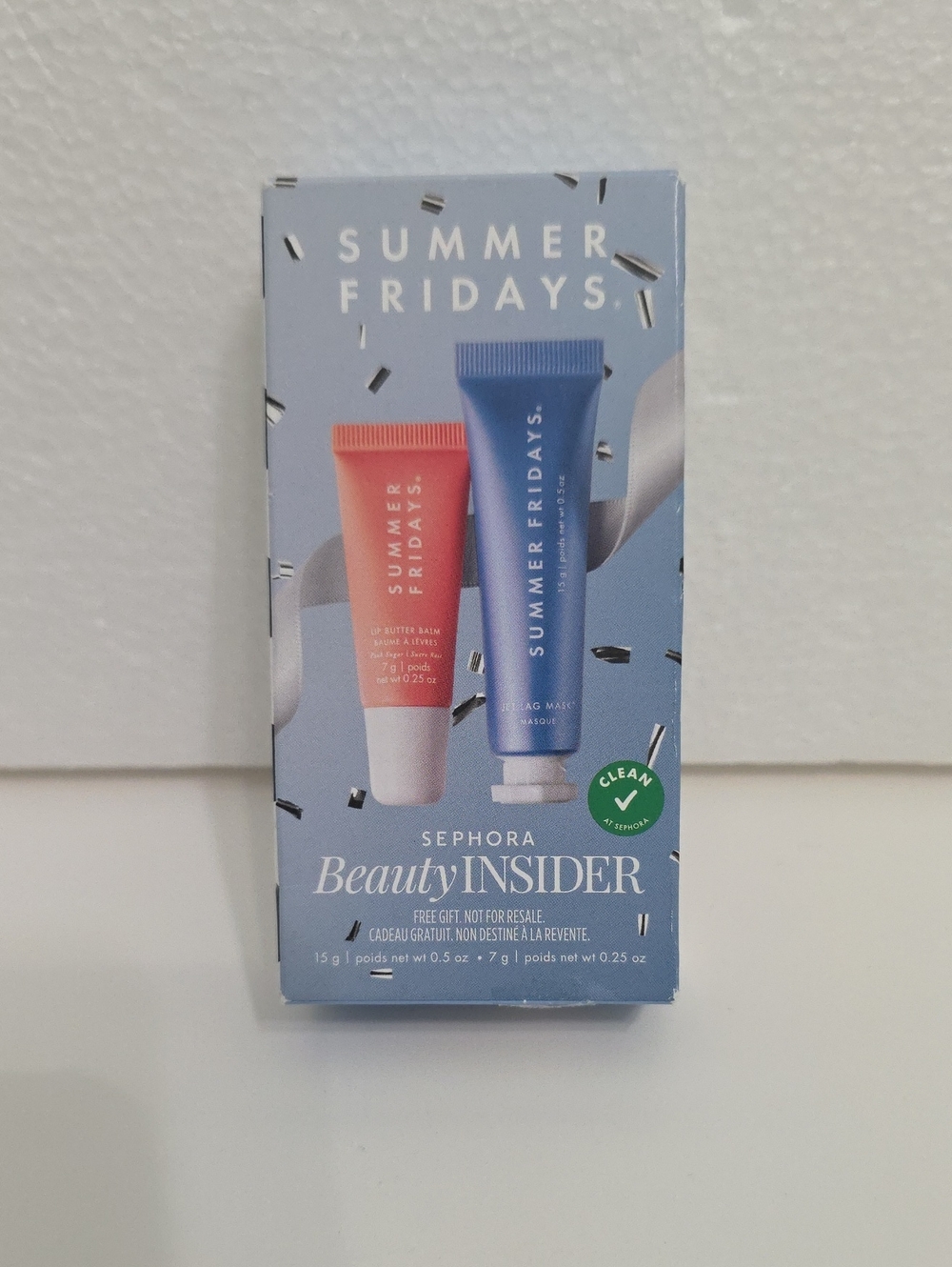 Summer Fridays Peach Lip Balm & Blue Face Mask Duo